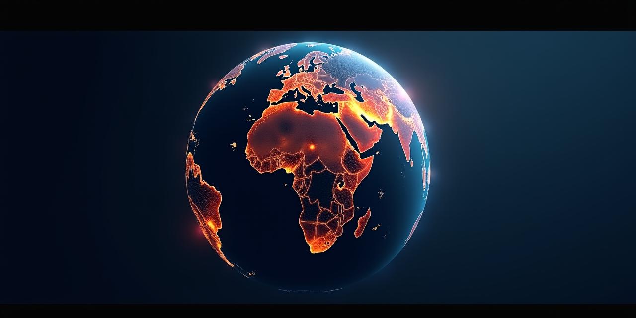 Global climate patterns overlaying a digital map